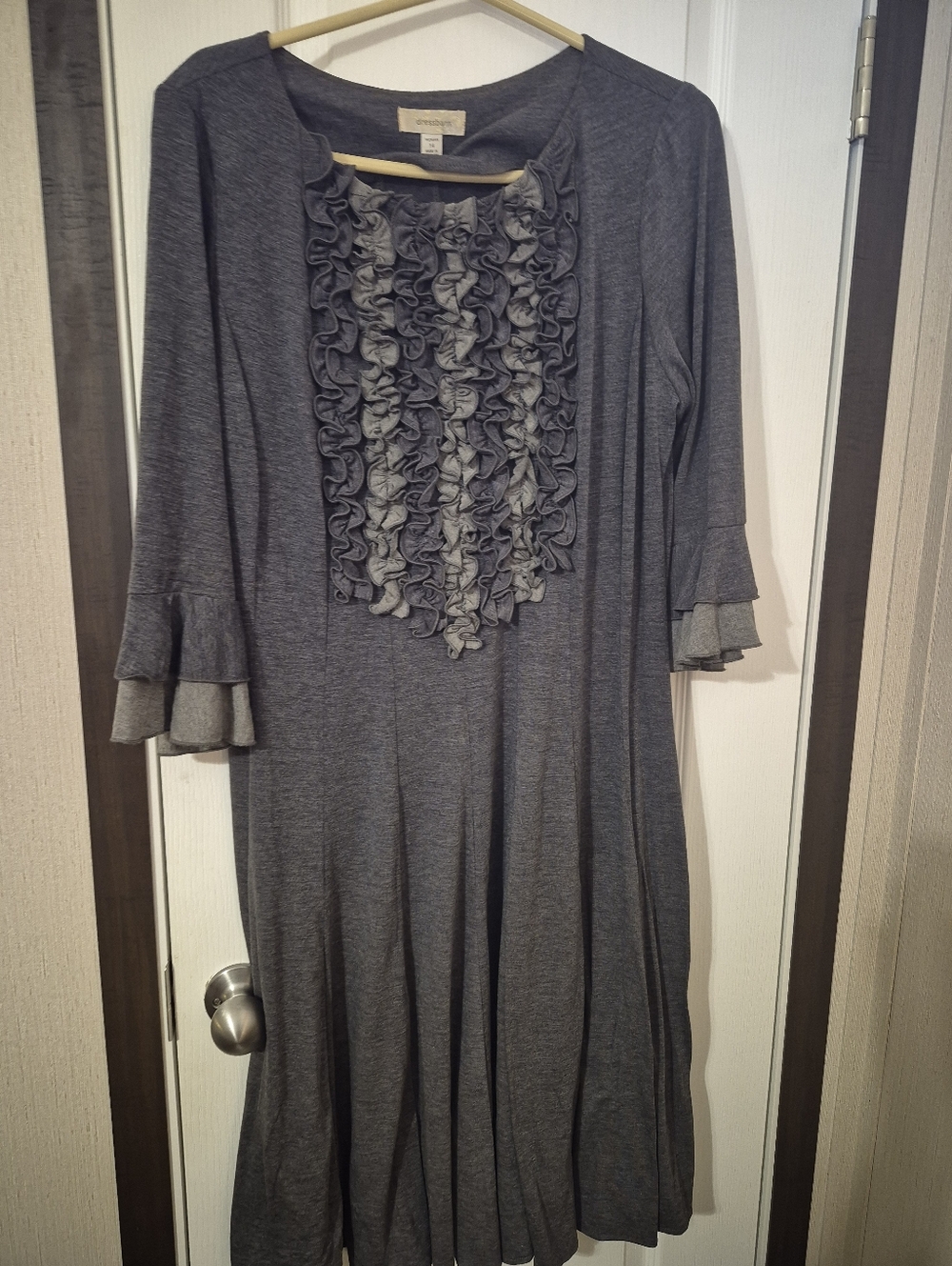dressbarn Heather Gray Knit Dress